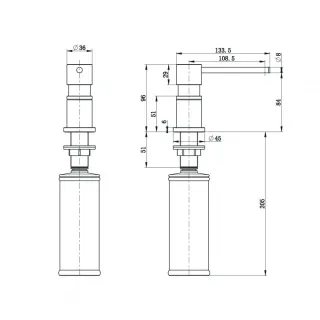 Дозатор Reflexion Arno RX3005CH для моющего средства хром